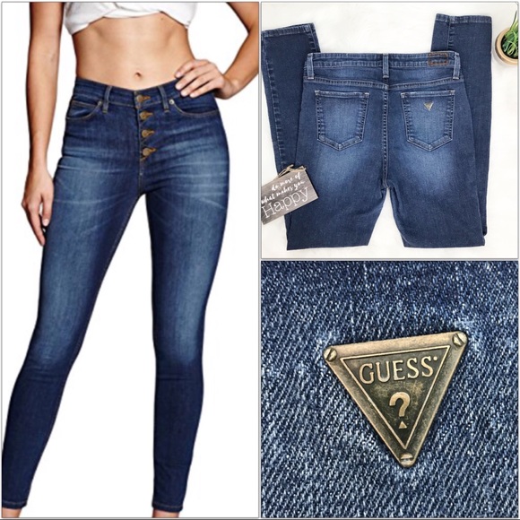 guess button fly jeans